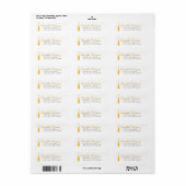 Geel Kwast Afstudeerlabel Etiket (Full Sheet)
