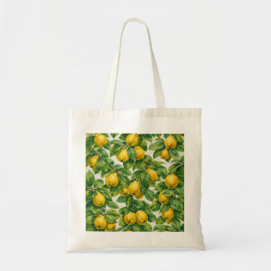 Geel Kweepeer Botanisch Patroon Tote Bag