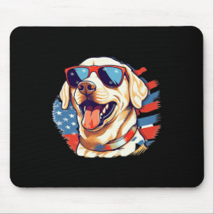 Geel Lab 4th of July Ontwerp Patriottische Pup Lab Muismat