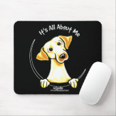 Geel lab alles over mij muismat (Met muis)