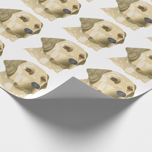 Geel lab cadeaupapier (Hoek)