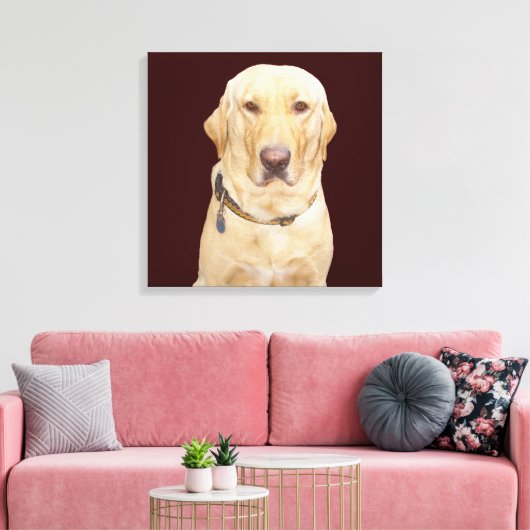 Geel lab canvas afdruk (Insitu (Woonkamer))
