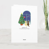 Geel Lab, Chocolade Lab Magische Nacht Kerstmis Feestdagen Kaart (Achterkant)