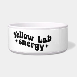 Geel Lab Energy Keramische Hondenbak Voerbakje