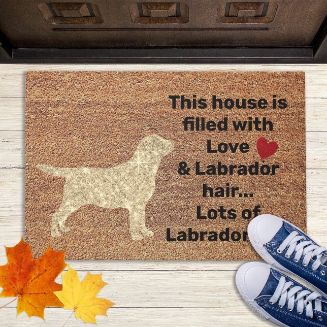 Geel lab Funny Dog Rustic Coir Entry Labrador Do Deurmat (Creator heeft geüpload)