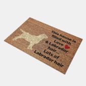 Geel lab Funny Dog Rustic Coir Entry Labrador Do Deurmat (Schuin)