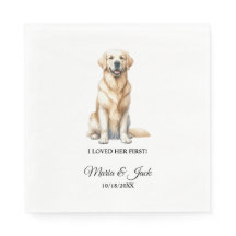 Geel Lab gepersonaliseerde huisdier bruiloft cockt