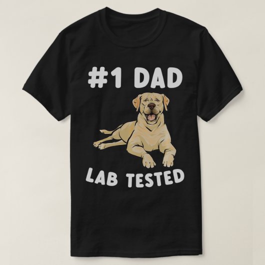 Geel lab getest gele labrador retriever papa t-shirt (Design voorkant)