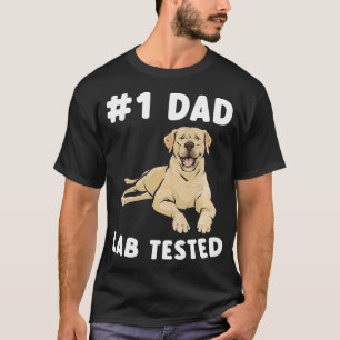 Geel lab getest gele labrador retriever papa t-shirt