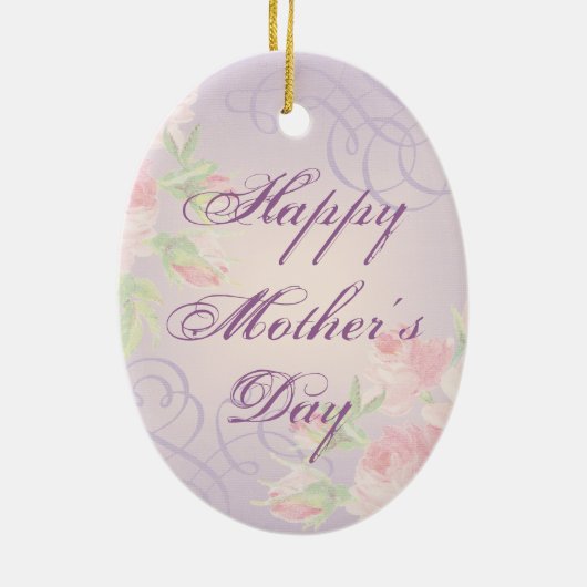 Geel lab Heart Mam Keramisch Ornament (Achterkant)