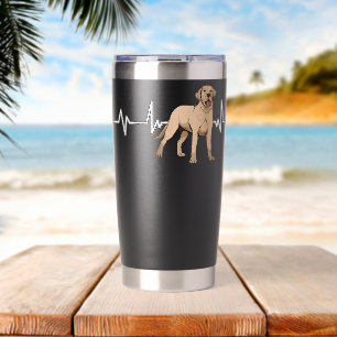 Geel Lab Hond Hartslag EKG Hartslag Geel Lab Geïsoleerde Drinkbeker