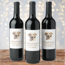 Geel Lab hond Ik doe het ook Trouw Wijnlabel