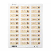 Geel Lab hond retouradreslabel Etiket (Full Sheet)