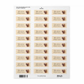 Geel Lab hond retouradreslabel Etiket (Full Sheet)
