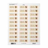 Geel Lab hond retouradreslabel Etiket (Full Sheet)