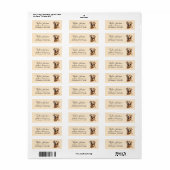 Geel Lab hond retouradreslabel Etiket (Full Sheet)