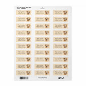 Geel Lab hond retouradreslabel Etiket (Full Sheet)