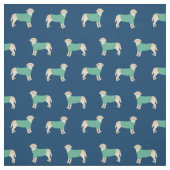 Geel lab in Scrubs marineblauw Stof (Swatch)