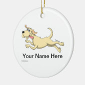 Geel lab keramisch ornament (Links)
