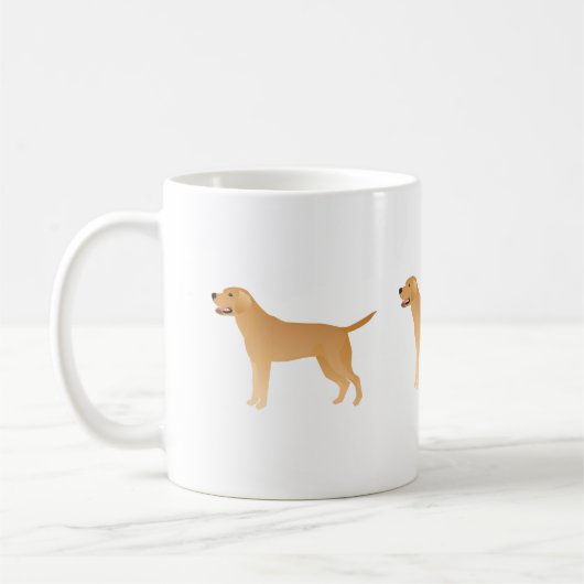 Geel lab - Labrador Retriever Breed Silhouette Koffiemok (Links)