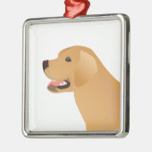 Geel lab - Labrador Retriever Breed Silhouette Metalen Ornament (Links)