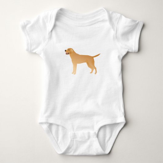 Geel lab - Labrador Retriever Breed Silhouette Romper (Voorkant)
