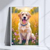 Geel Lab Labrador Retriever Hond Huisdier Schilder Poster