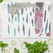 Geel lab, labrador Retriever, strand Dog Theedoek (Gevouwen)