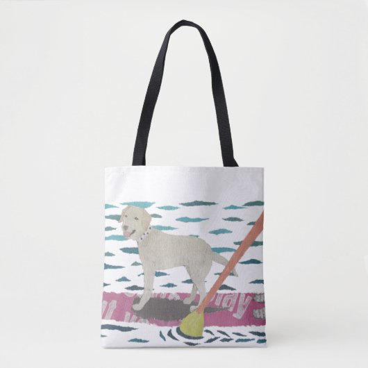 Geel lab, labrador Retriever, strand Dog Tote Bag (Voorkant)