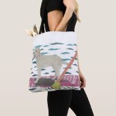 Geel lab, labrador Retriever, strand Dog Tote Bag (Dichtbij)