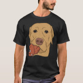 Geel lab met Hippo Speelgoed gemonteerd T-shirt (Voorkant)