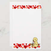 Geel lab met ijskruid briefpapier (Voorkant / Achterkant)