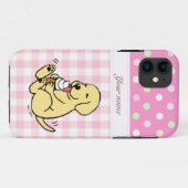 Geel lab met ijsscheercrème-Cartoon Case-Mate iPhone Case (Achterkant (horizontaal))