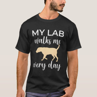 Geel Lab Moeder Wandelen T-shirt