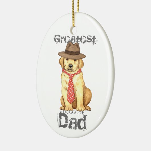 Geel lab Ornament (Links)