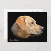 Geel Lab Portret Nieuw adres Aankondigingskaart (Voorkant / Achterkant)