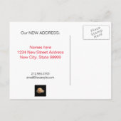 Geel Lab Portret Nieuw adres Aankondigingskaart (Achterkant)