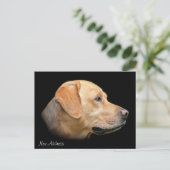 Geel Lab Portret Nieuw adres Aankondigingskaart (Staand voorkant)