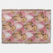 Geel lab Puppy Butterflies Dog Patroon Deken (Voorkant)