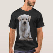 Geel lab puppy proberen te staan t-shirt (Voorkant)