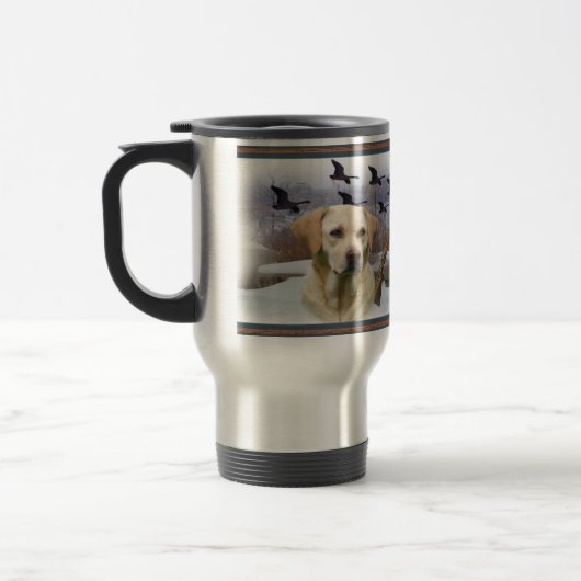 Geel lab W Pleasants Travel Mug Reisbeker (Links)