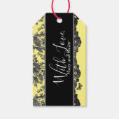 GEEL LABEL MET VERLIEZEN NAAM VAN KLANT CADEAULABEL (Voorkant)