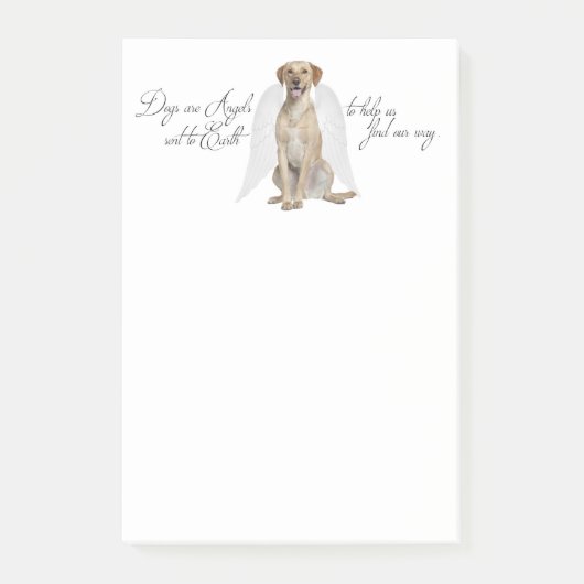 Geel laboratorium Angel Post-it Notes (Voorkant)