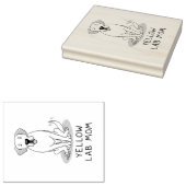 Geel Laboratorium Mam (Labrador Retriever Mam) Cut Rubberstempel (Gestempeld)