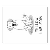 Geel Laboratorium Mam (Labrador Retriever Mam) Cut Rubberstempel (Afrduk)