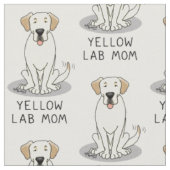 Geel Laboratorium Mam (Labrador Retriever Mam) Cut Stof (Close Up)