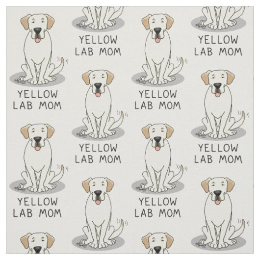 Geel Laboratorium Mam (Labrador Retriever Mam) Cut Stof (Swatch)