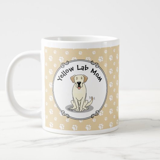 Geel laboratorium mam (labrador Retriever mam) Grote Koffiekop (Links)