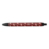 Geel labrador Dogs Pattern Monogramed Zwarte Inkt Pen (Voorkant)