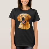 Geel Labrador Full Face Afbeelding T-shirt (Voorkant)